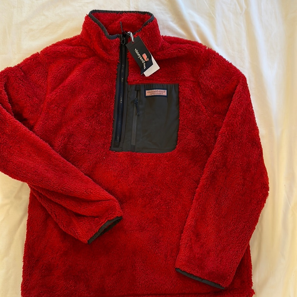 Vineyard Vines Stillwater Sherpa 1/4 Zip, NWT, Large